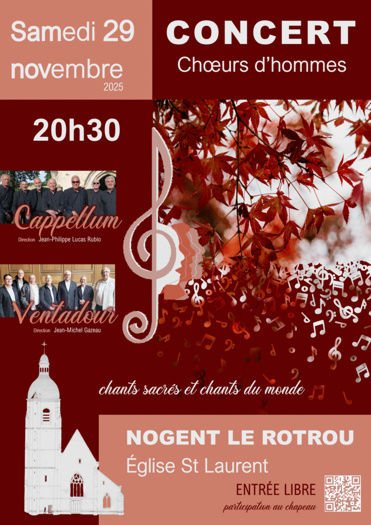 Ventadour Cappellum Concert Nogent Le Rotrou 29 novembre 2025 Eglise St laurent